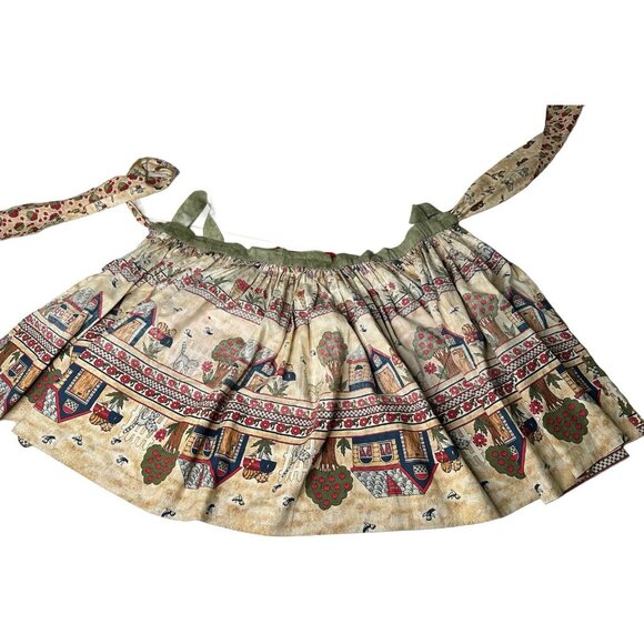 Vintage Cottagecore Heart Apron | 80s Folk Country XS-M - Picture 5 of 5